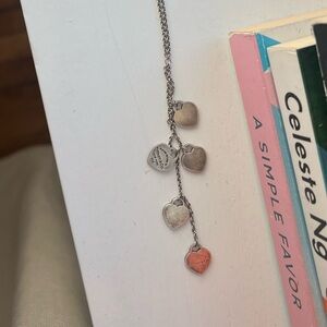 Tiffany 5 Heart Dangle Drop Necklace
